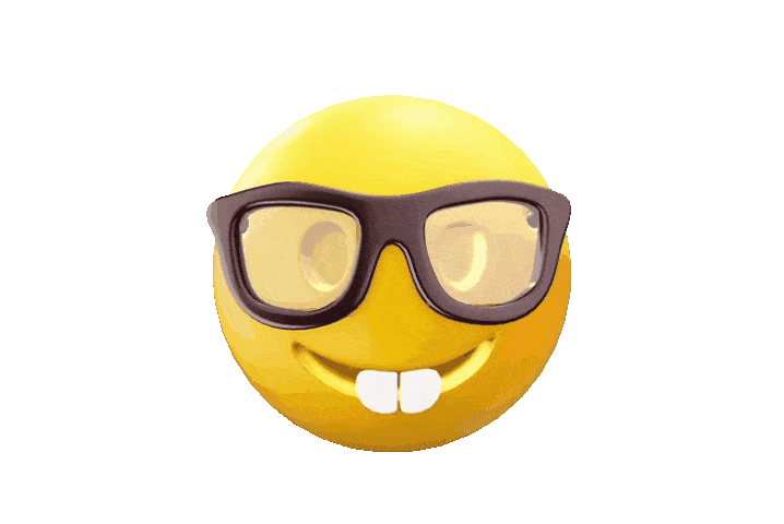 Cute Gif,Emoji Gif,Funny Gif,Nerd Emoji Gif,Toothy Gif,With Eyeglasses Gif,Yellow Face Gif