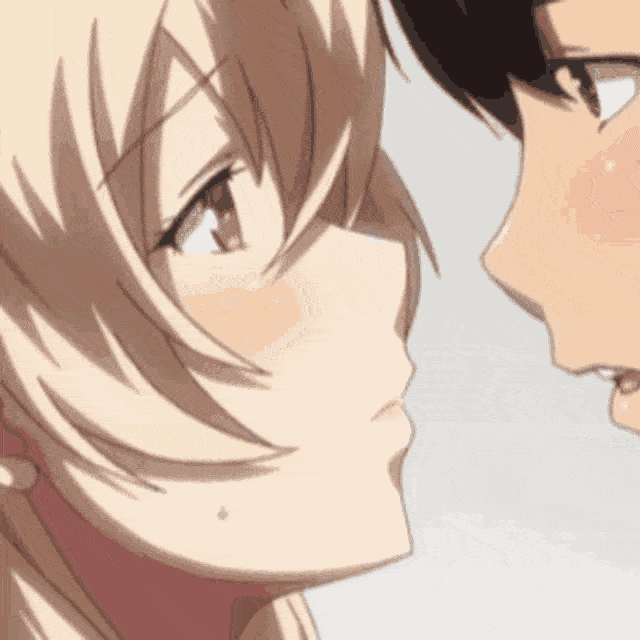 anime couple anime kiss gif  WiffleGif