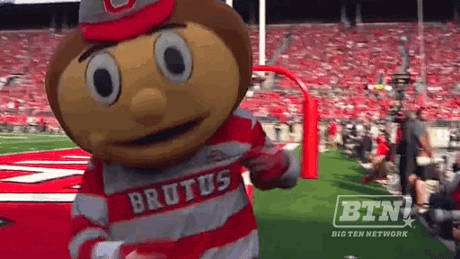 Athletics Mascot Gif,Brutus Buckeye Gif,Columbus Gif,Mascot Gif,Match Gif,Ohio State University Gif,Show Gif
