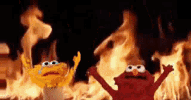 Elmo is on Fire GIFs