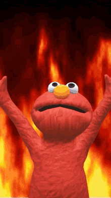 Elmo Gif,Sesame Street Gif,Children’s Gif,Elmo Fire Gif,Monster Character Gif,Red Muppet Gif,Television Show Gif