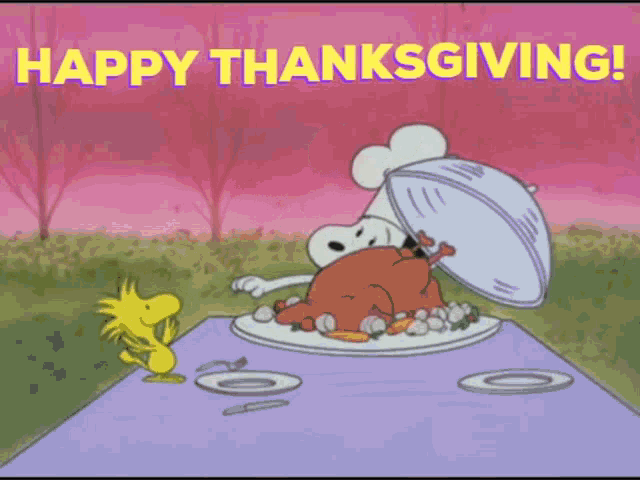 Snoopy Thanksgiving Gif - IceGif