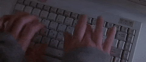 typing words gif